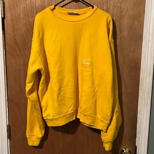 Cherry LA Yellow Script logo crewneck